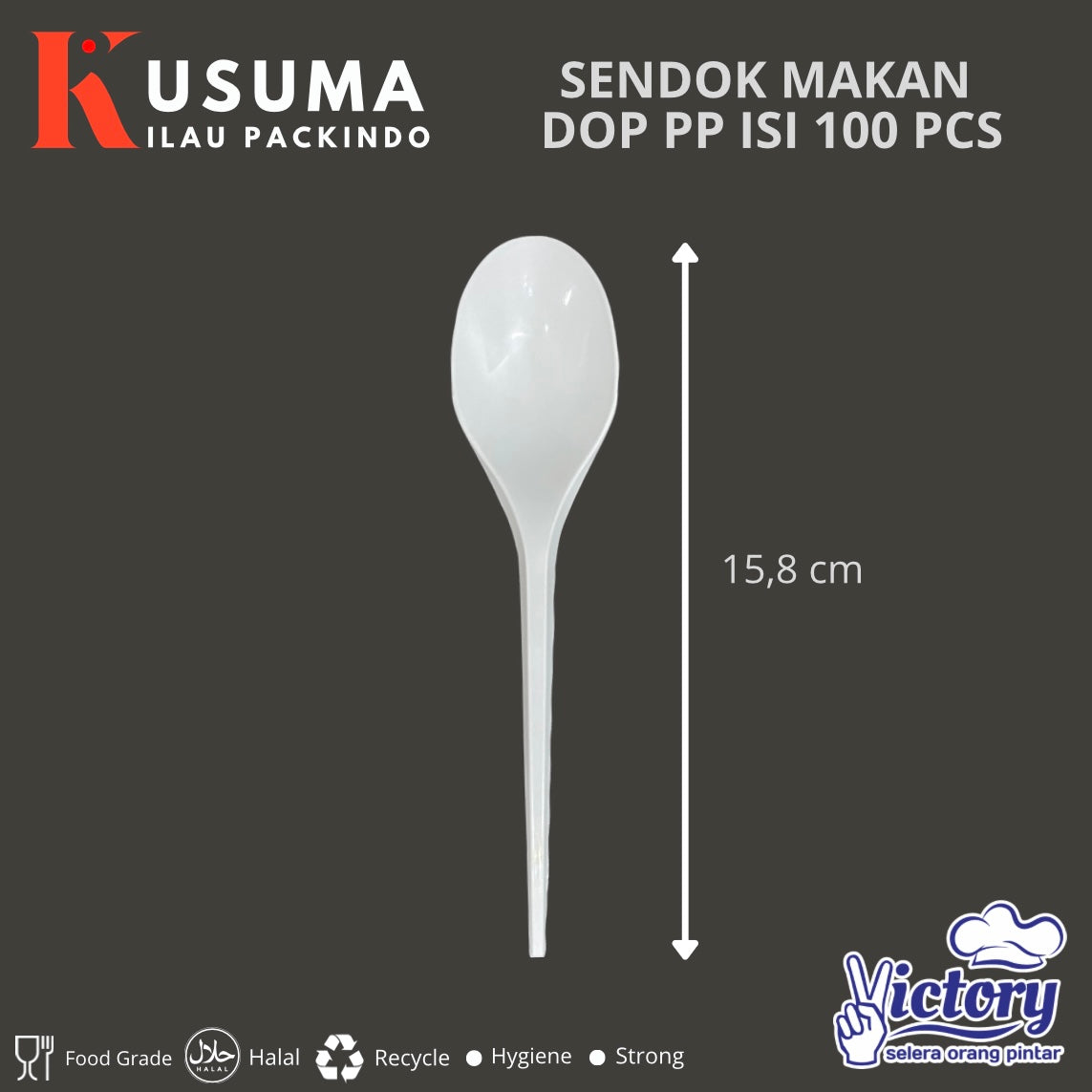 VICTORY SENDOK MAKAN PP DOP 100 PCS